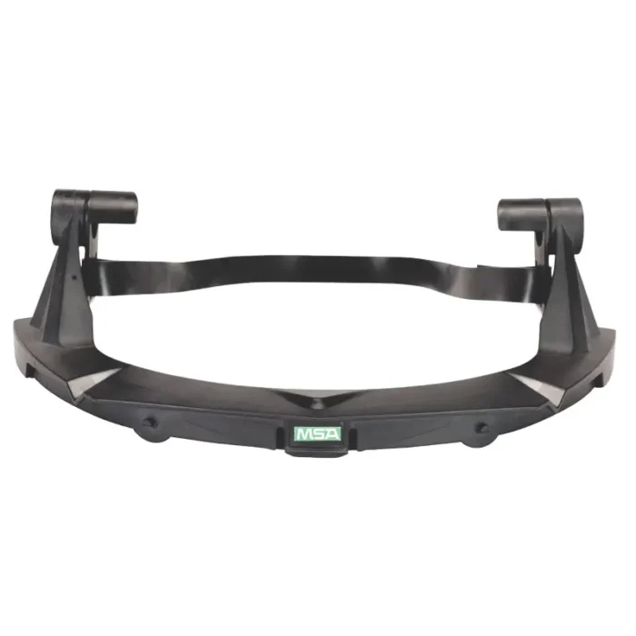 MSA 10116627 V-Gard HDPE Visor Frame for Universal MSA Hats – Black (One Size, No Debris Control) - Image 1