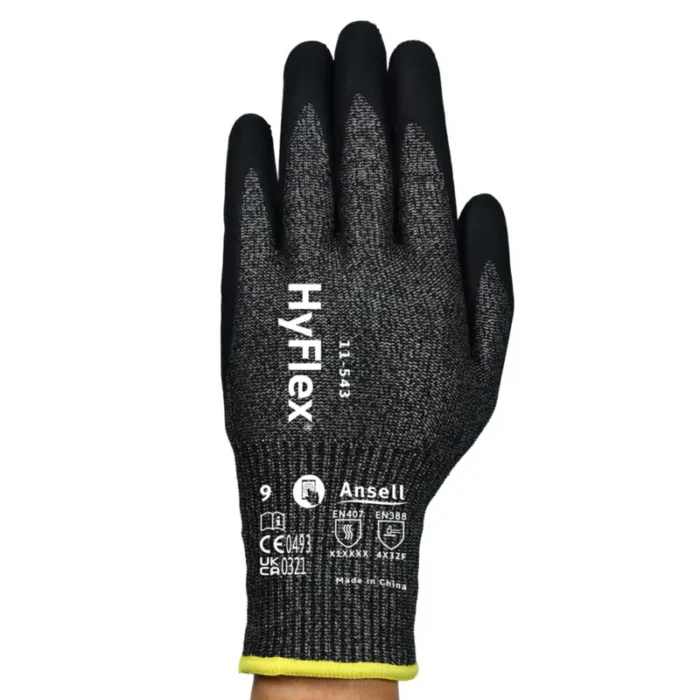 Ansell 11-543 HyFlex Cut-Resistant Gloves, INTERCEPT A7- Size 11 - XXL - Pair - Image 2