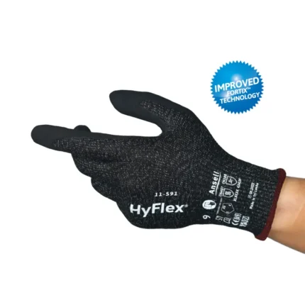 Ansell 11-591 HyFlex Ultra-Lightweight Cut-Resistant Gloves, Nitrile Palm Coating - Size 10 - XL - Pair