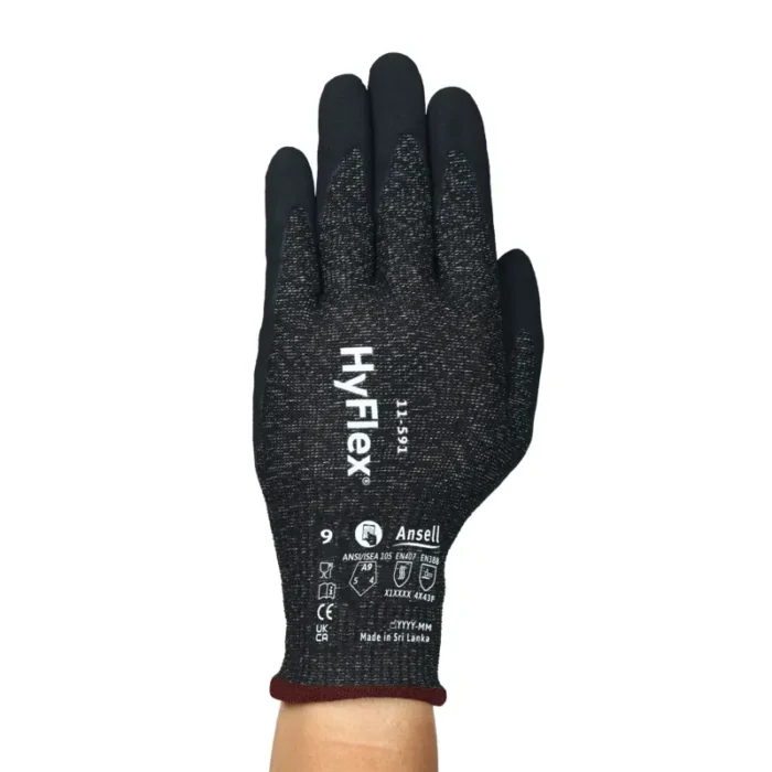Ansell 11-591 HyFlex Ultra-Lightweight Cut-Resistant Gloves, Nitrile Palm Coating - Size 10 - XL - Pair - Image 2
