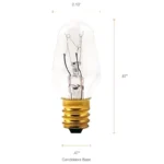 LEDVANCE Sylvania 13549 C7 Incandescent Night Light Bulb – 4W, E12 Candelabra Base, Clear - 4 Pack - Image 3