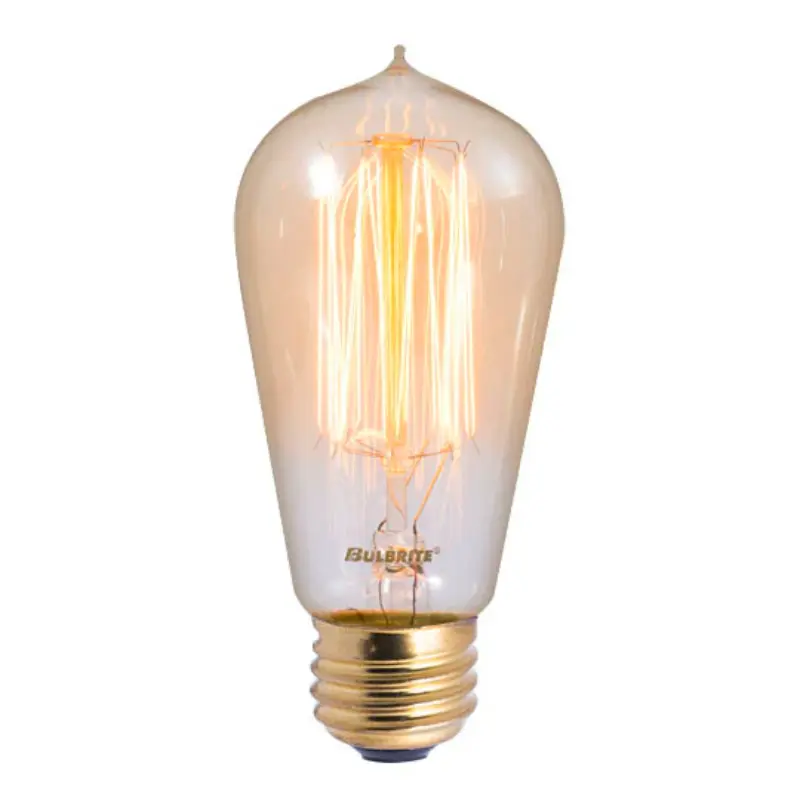 136019 Bulbrite 136019 ST18 Nostalgic Antique Incandescent Light Bulb, 60W, 2200K, E26 Medium Base - Image 1