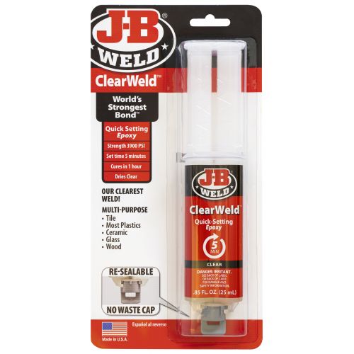 J-B Weld 50112 Clear Weld Epoxy Syringe