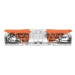 WAGO 221-2401 Inline Splicing Connector, 2-Port Lever-Nut Wire Connector, 12 AWG - 221 Series - Image 3