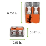 WAGO 221-412 Compact Splicing Connector, 2-Port Lever-Nut Wire Connector, 12 AWG - 221 Series - Image 8