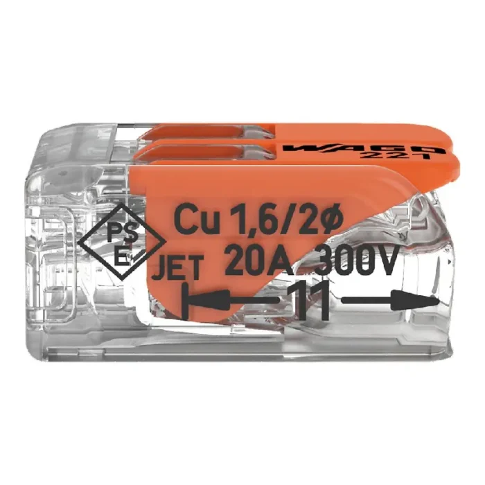 WAGO 221-412 Compact Splicing Connector - 221 Series 12 AWG Lever Connector - Image 2