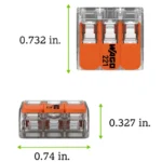 WAGO 221-413 Compact Splicing Connector, 3-Port Lever-Nut Wire Connector, 12 AWG - 221 Series - Image 8