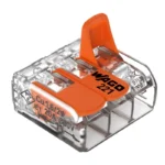 WAGO 221-413 Compact Splicing Connector, 3-Port Lever-Nut Wire Connector, 12 AWG - 221 Series