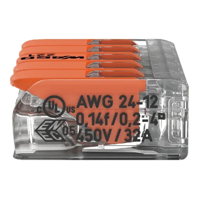 WAGO 221-415 Compact Splicing Connector - 221 Series 12 AWG Lever Connector - Image 6