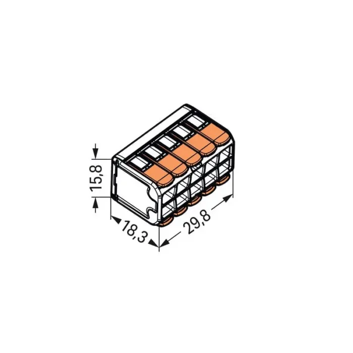 WAGO 221-420 Compact Splicing Connector with Lever - 221 Series 12 AWG Lever Connector - Image 7