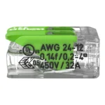 WAGO 221-422 Green Range Compact Splicing Connector - 221 Series 12 AWG Lever Connector - Image 5