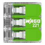 WAGO 221-423 Green Range Compact Splicing Connector - 221 Series 12 AWG Lever Connector - Image 4