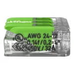 WAGO 221-423 Green Range Compact Splicing Connector - 221 Series 12 AWG Lever Connector - Image 5