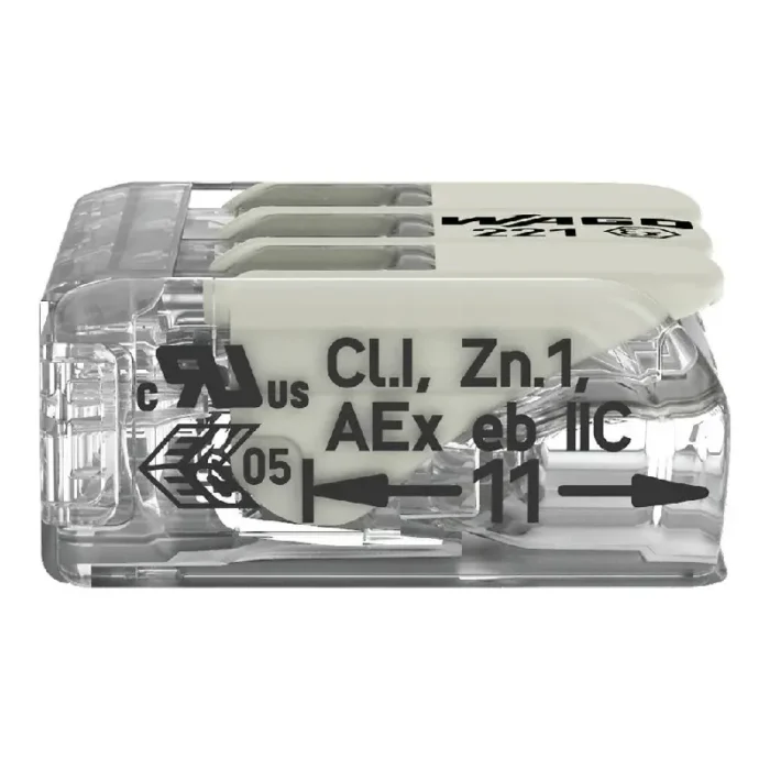WAGO 221-483 Ex Range Compact Splicing Connector - 221 Series 12 AWG Lever Connector - Image 2