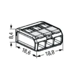WAGO 221-483 Ex Range Compact Splicing Connector - 221 Series 12 AWG Lever Connector - Image 7