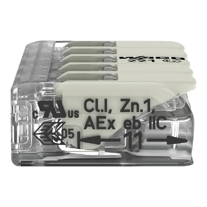 WAGO 221-485 Ex Range Compact Splicing Connector - 221 Series 12 AWG Lever Connector - Image 2