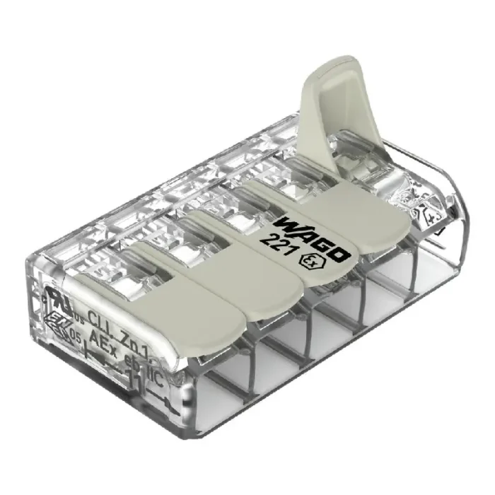 WAGO 221-485 Ex Range Compact Splicing Connector - 221 Series 12 AWG Lever Connector - Image 4