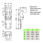 WAGO 221-503 Mounting Carrier For Terminal Blocks  - For 221 Series (24-12 AWG) 3-Conductor - Image 2