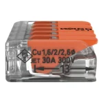WAGO 221-615 Compact Splicing Connector - 221 Series 10 AWG Lever Connector - Image 2