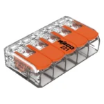 WAGO 221-615 Compact Splicing Connector, 5-Port Lever-Nut Wire Connector, 10 AWG - 221 Series - Image 2