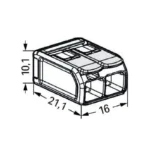 WAGO 221-682 Ex Range Compact Splicing Connector - 221 Series 10 AWG Lever Connector - Image 6
