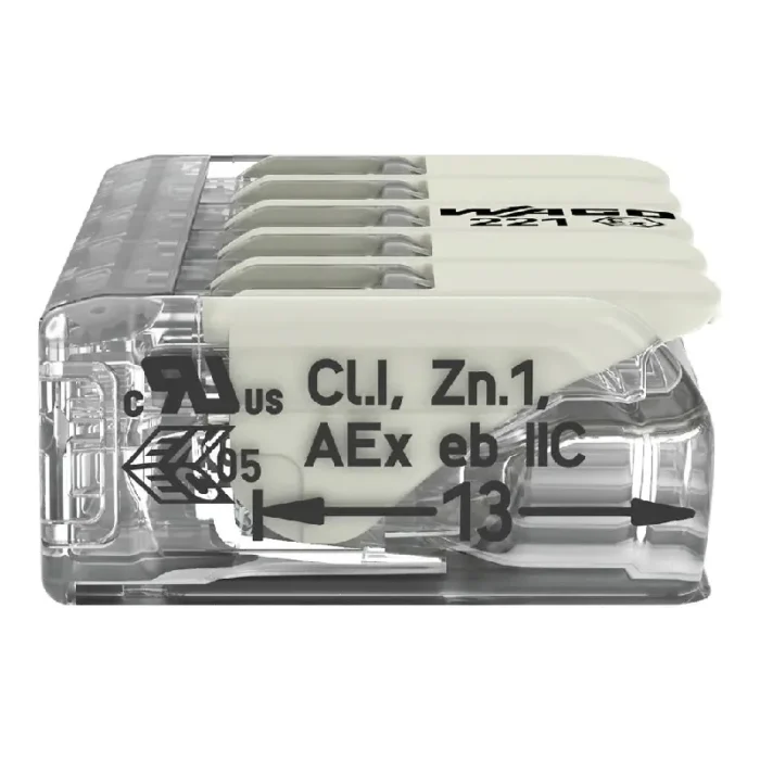 WAGO 221-685 Ex Range Compact Splicing Connector - 221 Series 10 AWG Lever Connector - Image 2