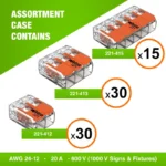 WAGO 221 Series 75pc Compact Splicing Wire Connectors Assortment - Image 2