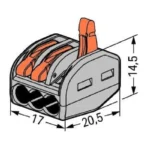 WAGO 222-413 Classic Splicing Connector - 222 Series 12 AWG Lever Connector - Image 6