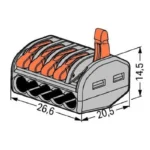 WAGO 222-415 Classic Splicing Connector - 222 Series 12 AWG Lever Connector - Image 6