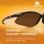 Kleenguard 25688 V30 Nemesis Safety Glasses, Smoke Mirror with Black Frame - 12 Pairs - Image 4