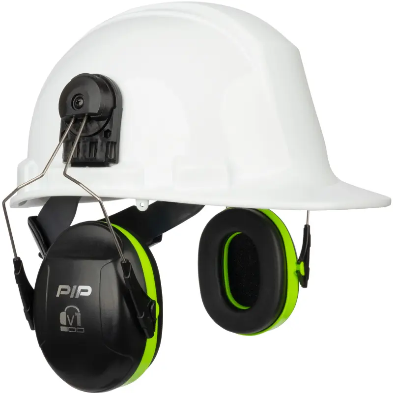 263-V1CM PIP 263-V1CM V1 Cap Mounted Passive Ear Muff - NRR 23 - Neon Green - Image 1