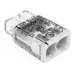 WAGO 2773-402 Compact Pushwire Connector, 2-Port Push-In Wire Connector, 12 AWG - 2773 Series