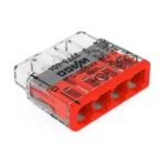 WAGO 2773-404 Compact Pushwire Connector, 4-Port Push-In Wire Connector, 12 AWG - 2773 Series