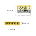WAGO 2773-405 Compact Pushwire Connector, 5-Port Push-In Wire Connector, 12 AWG - 2773 Series - Image 8