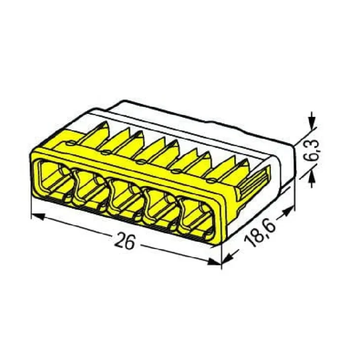WAGO 2773-405 Compact Pushwire Connector - 2773 Series 12 AWG Push Connector - Image 5