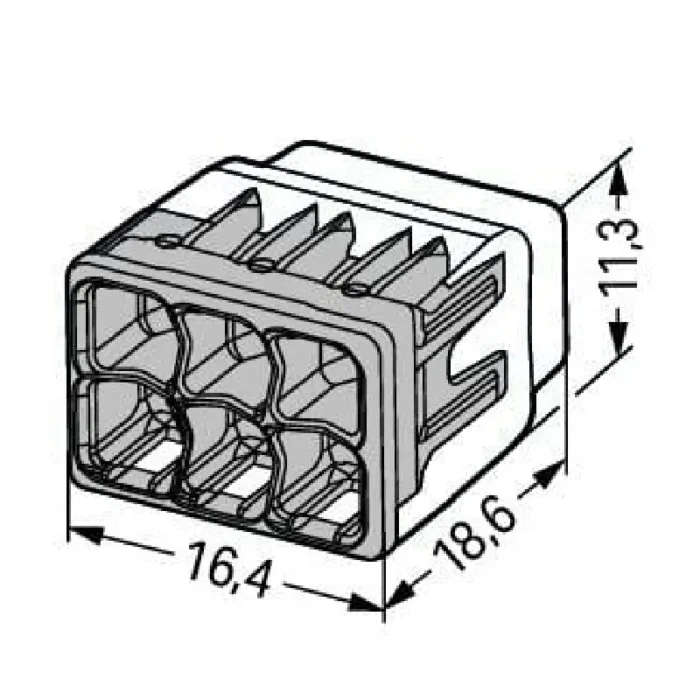 WAGO 2773-406 Compact Pushwire Connector - 2773 Series 12 AWG Push Connector - Image 6