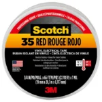 3M 10810 Scotch 35 Vinyl Electrical Tape Red, 0.75 in x 66 ft
