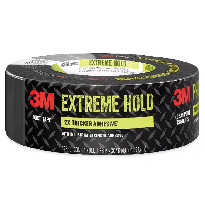 3M 2830-B Extreme Hold Duct Tape Black, 1.88 in x 30 yd - Image 1