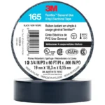 3M TEMFLEX-3/4X60CP10 Temflex Vinyl Electrical Tape 165, Black - 3/4 in x 60 ft