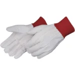 Liberty Safety 4518R 20oz Cotton Double Palm Men's Glove with Red Knit Wrist - Size Mens - L - 12 Pairs