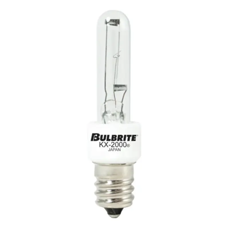 473040 Bulbrite 473040 T3 Halogen Candelabra Light Bulb, 40W, Clear, E12 Base - Image 1