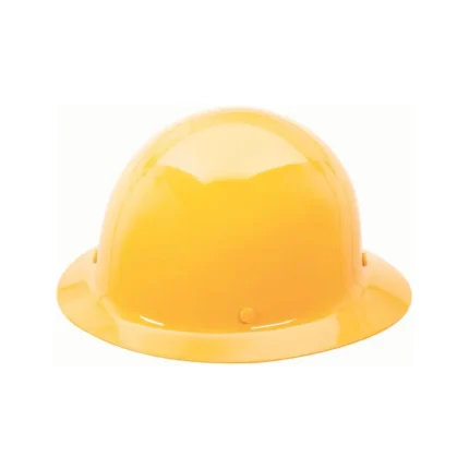 MSA 475409 Skullgard Full Brim Hard Hat Yellow w/ Fas-Trac III Suspension, Standard