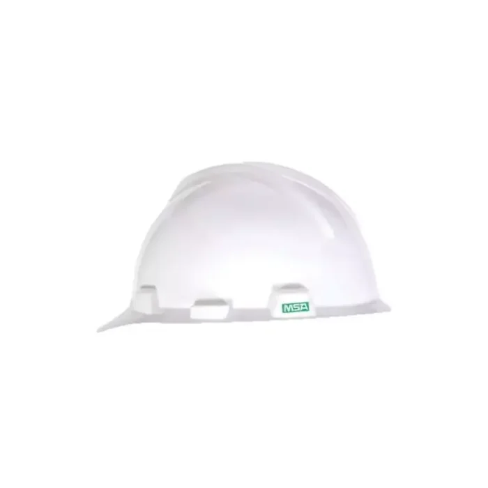 MSA 477482 V-Gard Slotted Cap, White, w/Fas-Trac III Suspension - Image 1
