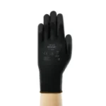 Ansell 48-126 EDGE Black Polyurethane-Coated 15-Gauge Work Gloves - Size 8 - M - 12 Pairs - Image 2