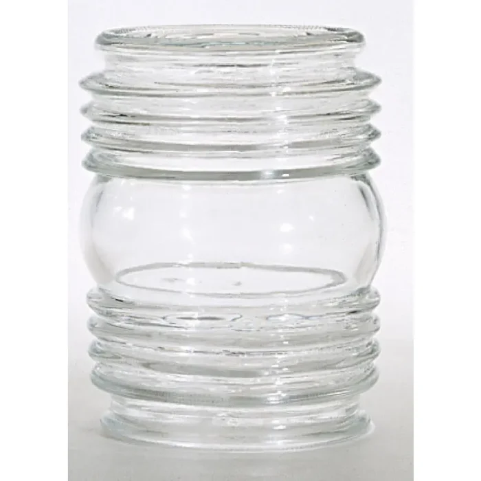 Satco ‎50-114 Clear Porch Glass Shade; Diameter 3-3/4 inch; Height 4-1/2 inch; Fitter 3-1/4 inch - Image 1