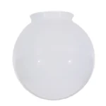 Satco 50-144 Sprayed Glossy White Ball Shade; Diameter 8 inch; Fitter 4 inch