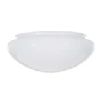 Satco 50-330 8 Inch Mushroom Glass Shade; 9-1/2 inch Diameter; 7-7/8 inch Fitter; 4 inch Height; Sprayed White Inside