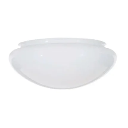 Satco 50-329 - 6 Inch Mushroom Glass Shade; 7-1/2 inch Diameter; 5-7/8 inch Fitter; 3-5/8 inch Height; Sprayed White Inside