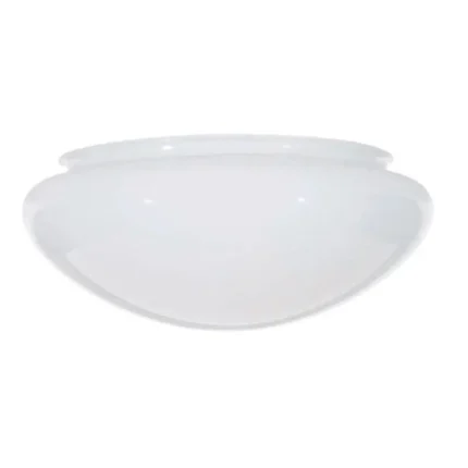 Satco 50-331 - 10 Inch Mushroom Glass Shade; 11-1/2 inch Diameter; 9-7/8 inch Fitter; 4-9/16 inch Height; Sprayed White Inside