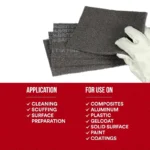 3M 7448 Hand Pad Ultra Fine, Grey, 6" x 9"- 20 Pack - Image 2